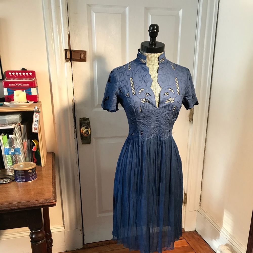 Vintage Cotton and Silk Sheer Dress
